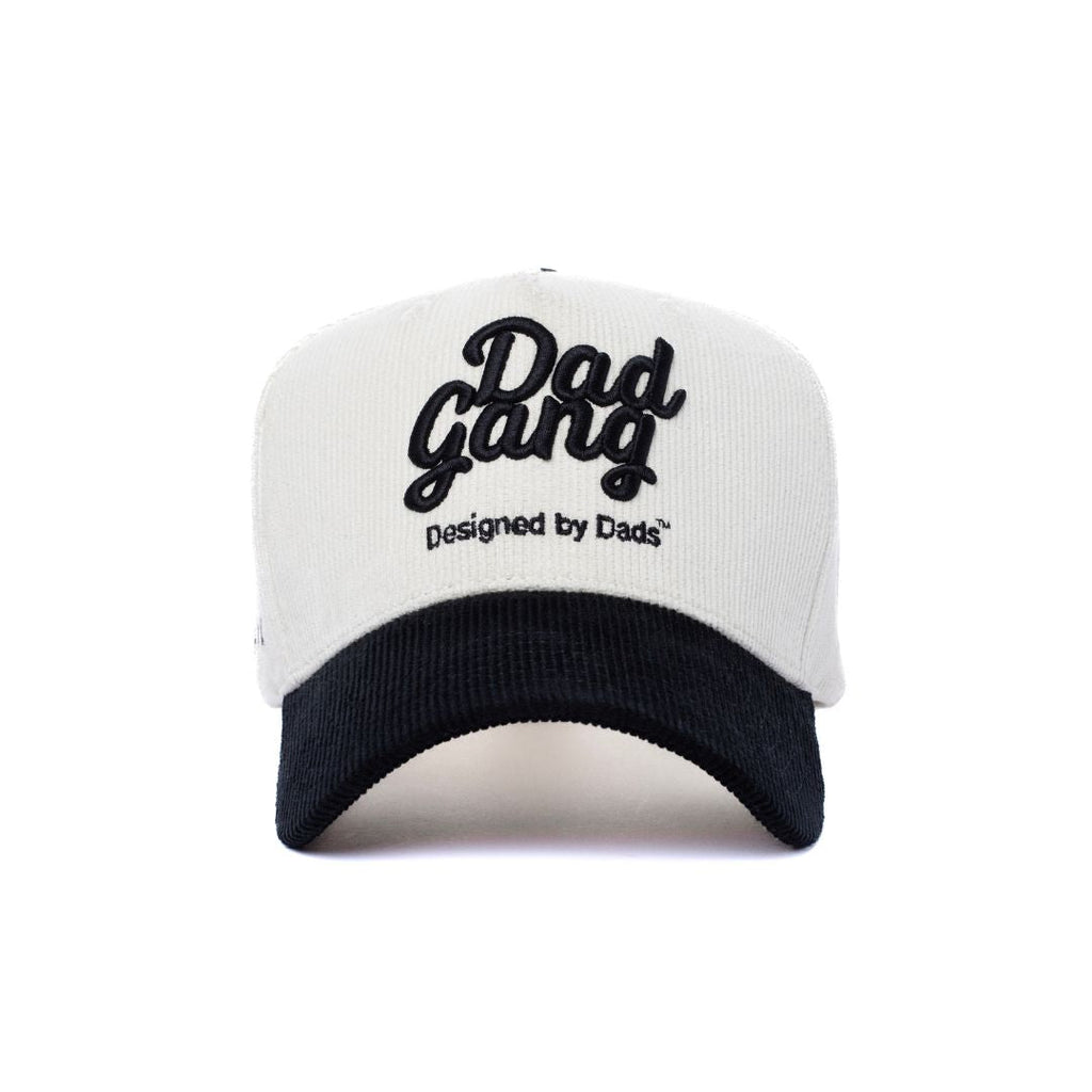 CORDADROY LOGO- Cream/Black