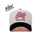 Dad Gang Logo Hat - Pink & Cream