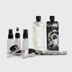 Black & Ivory Travel Bottles for Toiletries 11pc Set