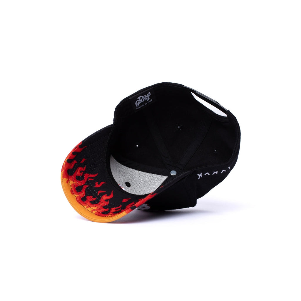 Dad on Fire - Black w/ Black Brim