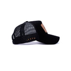 Leather Patch Trucker - Black/Brown