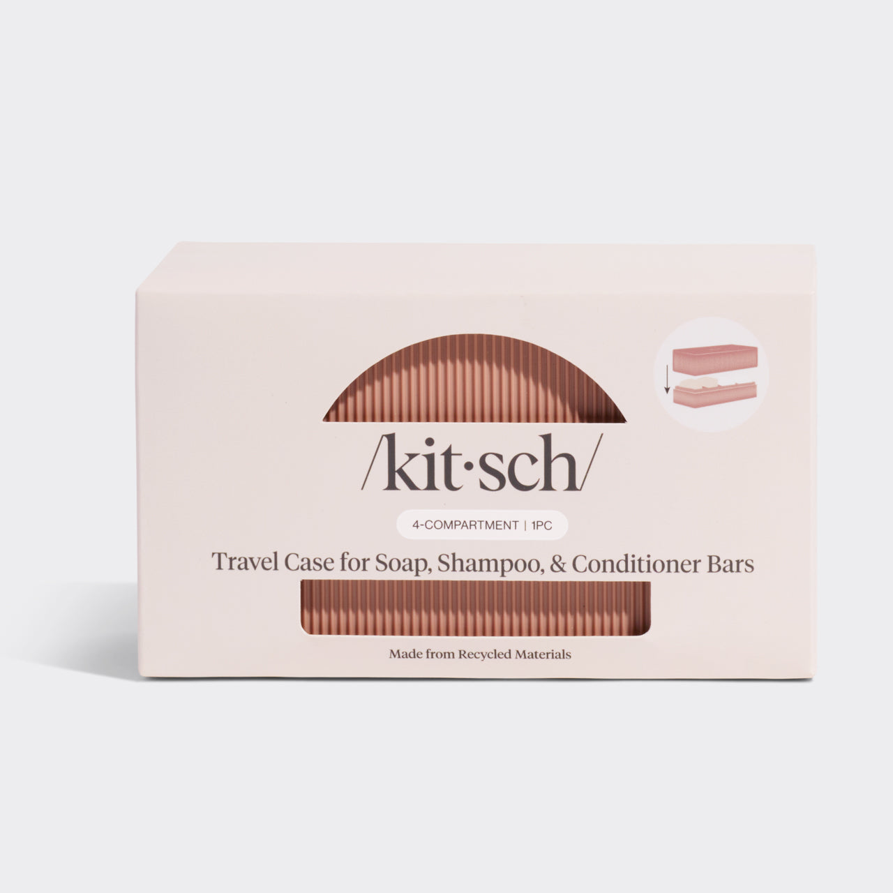 4-Compartment Travel Case - Terracotta