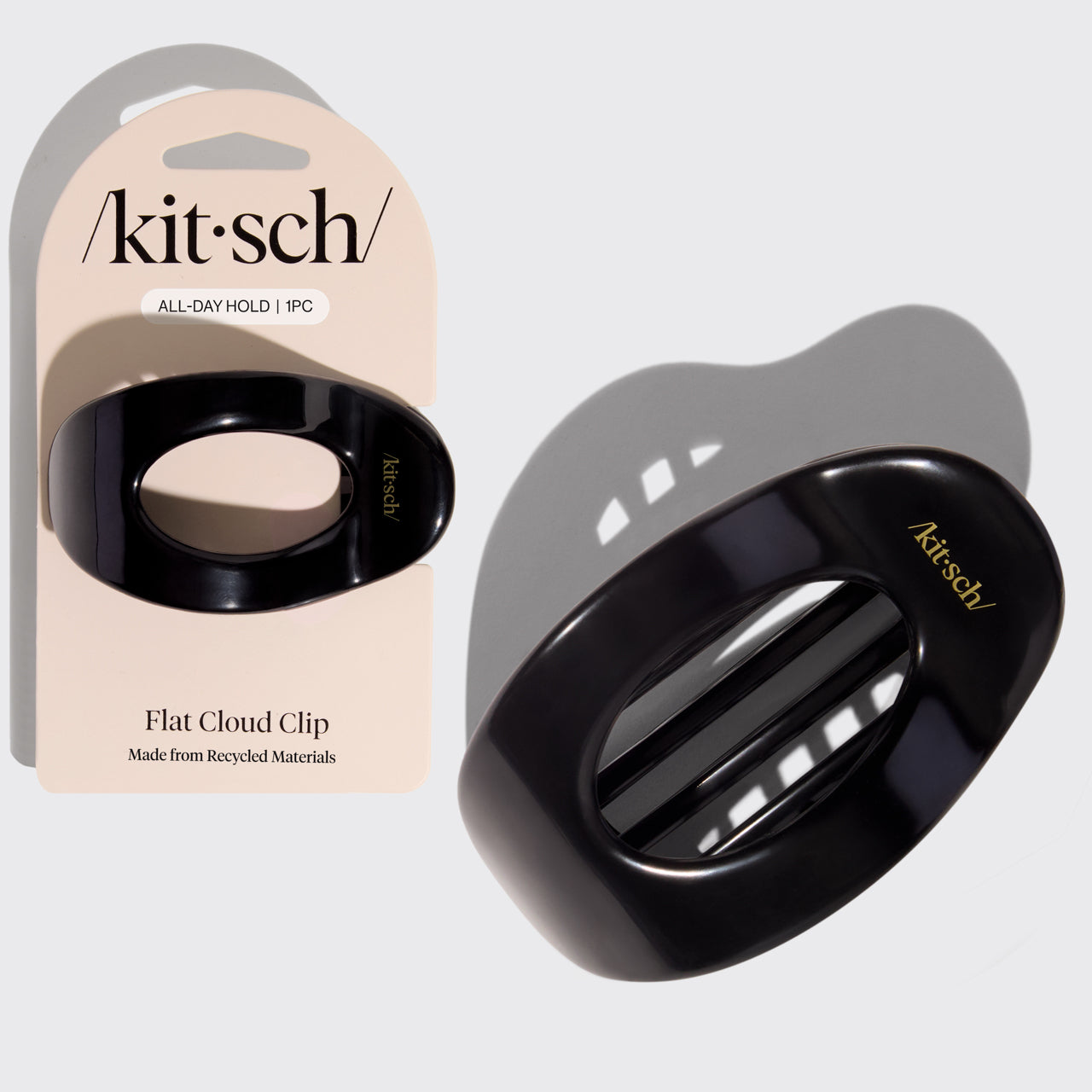 Black Flat Cloud Clip - Medium