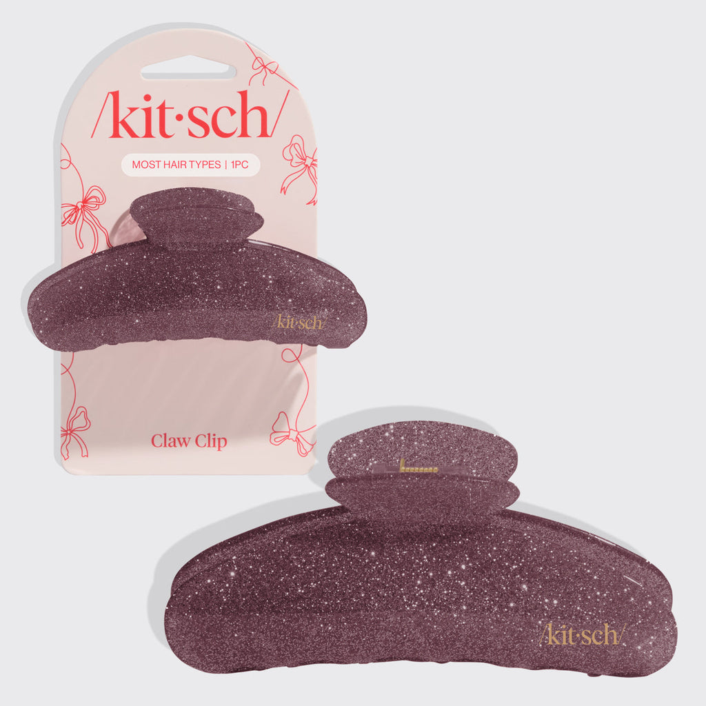 Pink Glitter Claw Clip