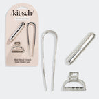 Silver Mini Metal French Hair Pin & Clips Set