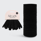 Black Elastic Hair Ties 20pc Set