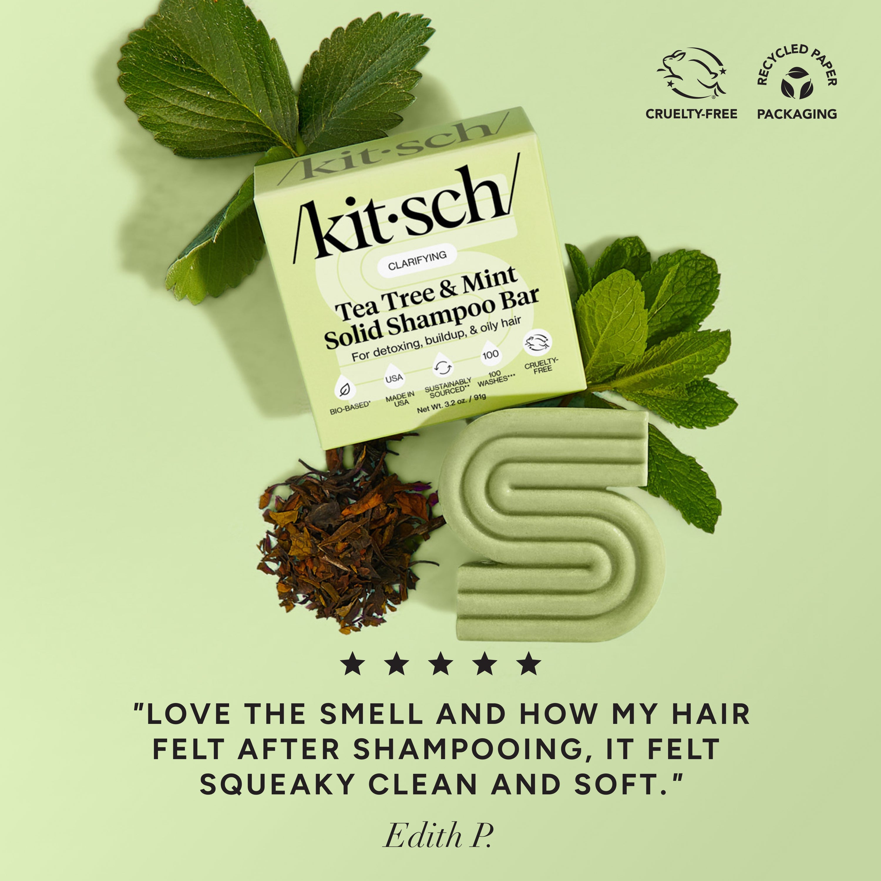 Tea Tree & Mint Clarifying Shampoo & Conditioner Bar Combo