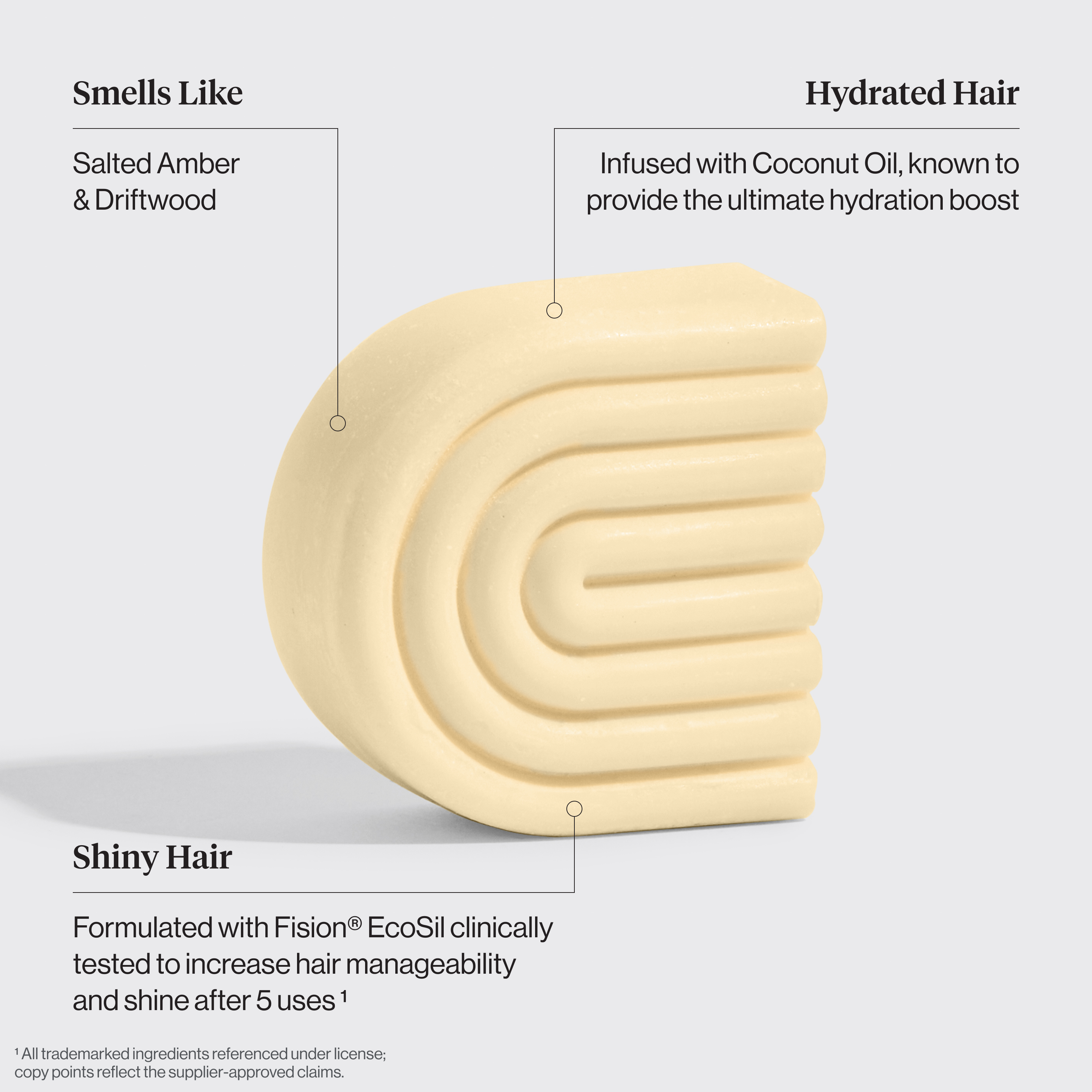 Coconut Oil Conditioner Bar for Dry Damaged Hair