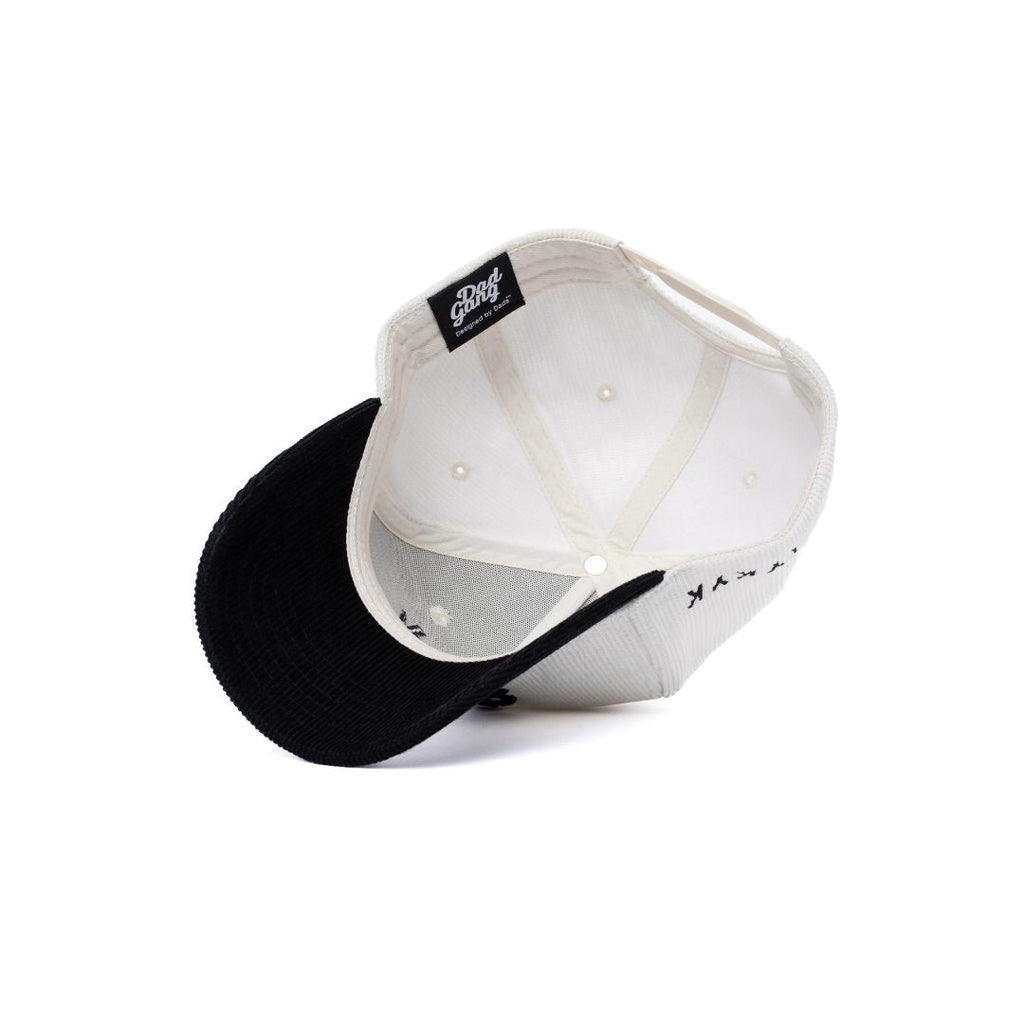 CORDADROY LOGO- Cream/Black