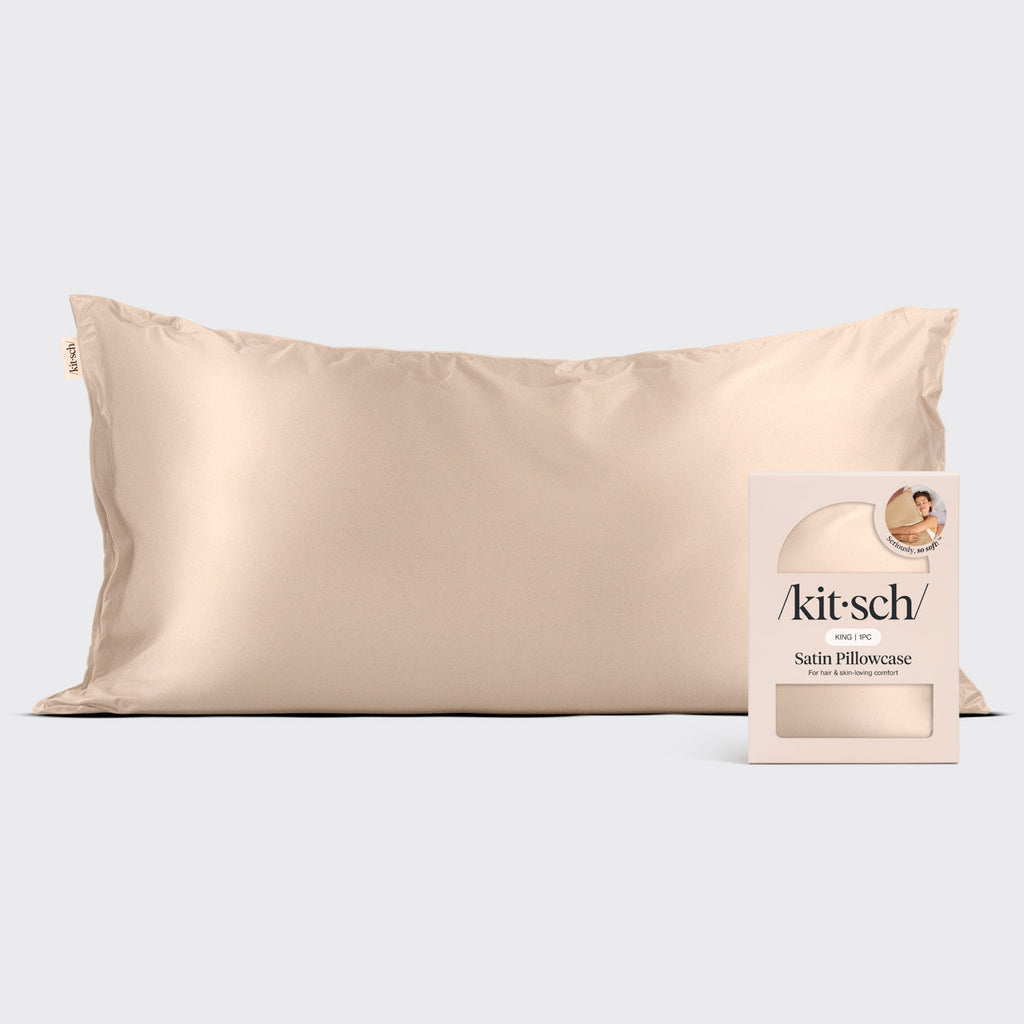 Satin Pillowcase in Champagne - King