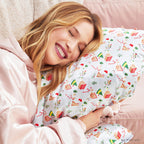 Kitsch x elf Satin Pillowcase in Periwinkle Christmas