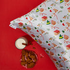 Kitsch x elf Satin Pillowcase in Periwinkle Christmas - King