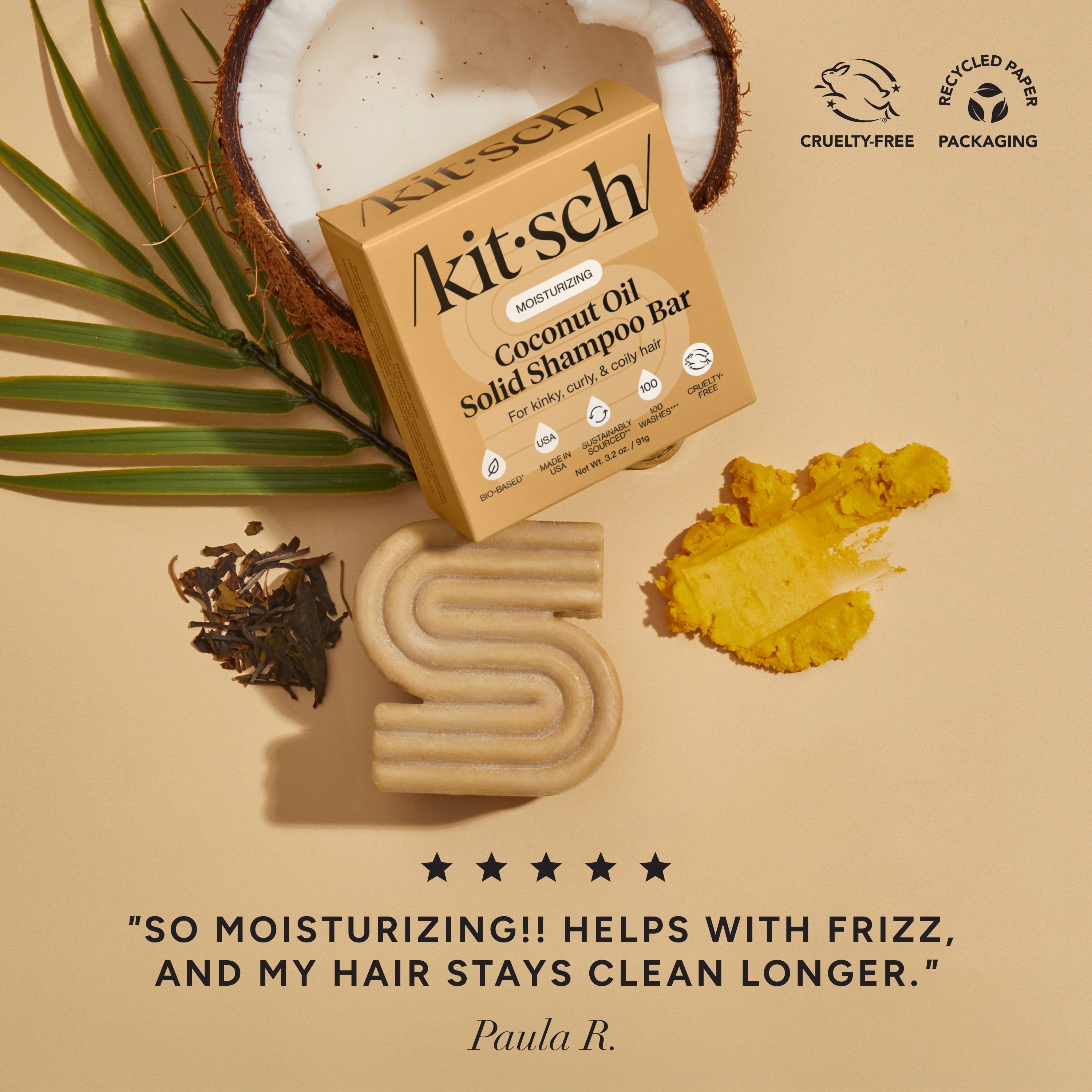 Coconut Oil Shampoo Bar for Dry Damaged Hair