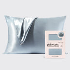Satin Pillowcase in Haze Blue 2 Pack Bundle