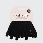 Recycled Nylon Medium Hair Elastics 12pc Set - Black