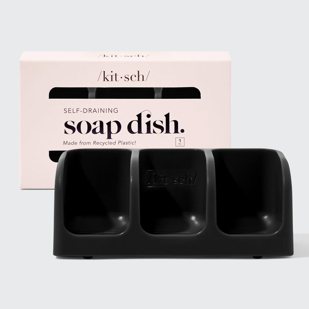 Nourishing Castor Oil Self Draining Black Soap Dish Bundle