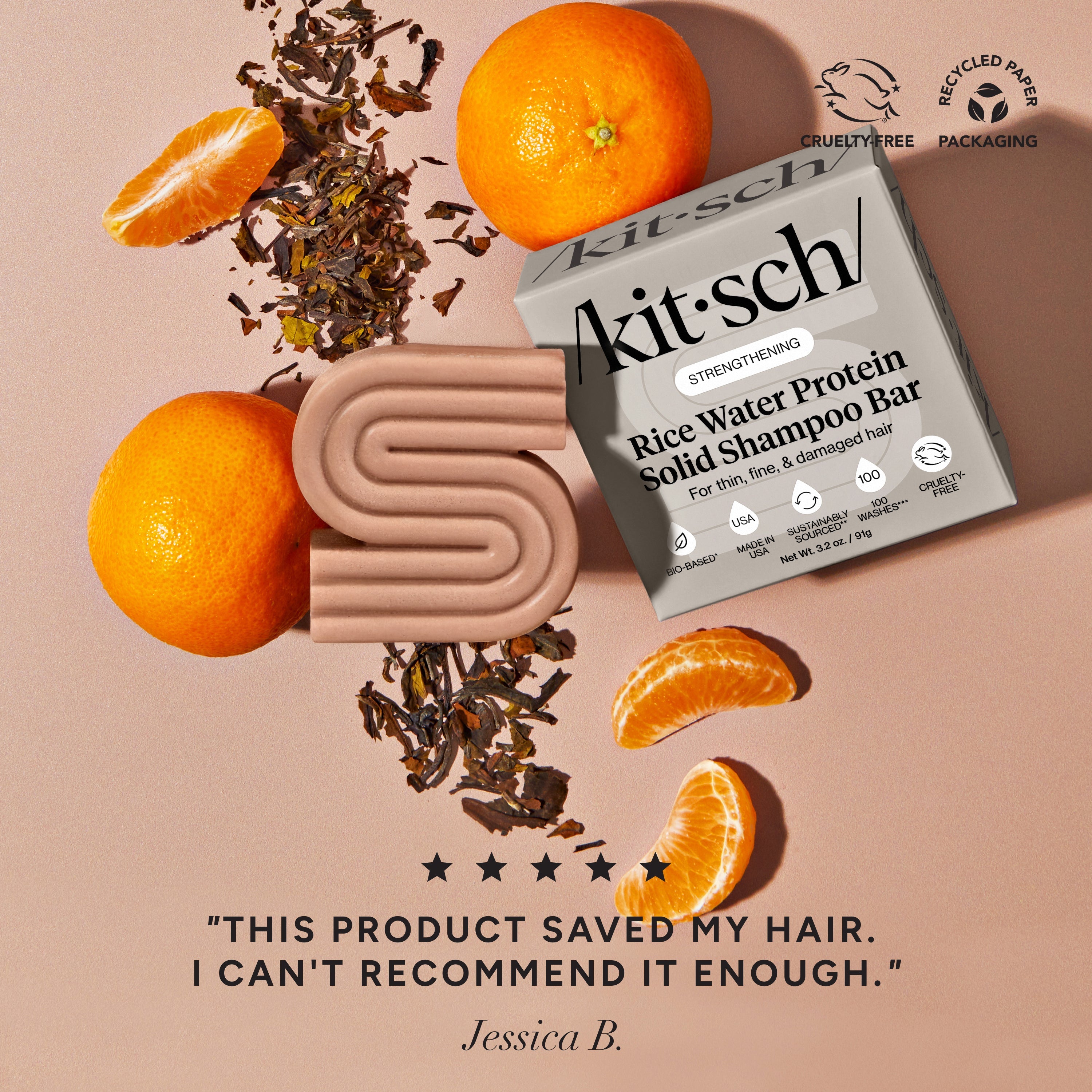 Rice Water Shampoo & Conditioner Bar Combo for Hair Growth