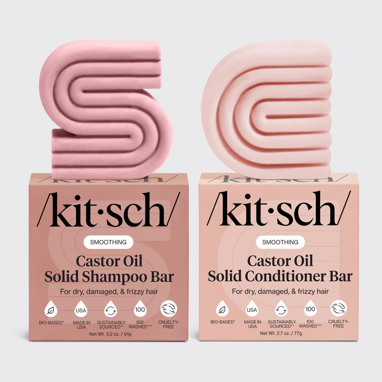 Castor Oil Nourishing Shampoo & Conditioner Bar Combo