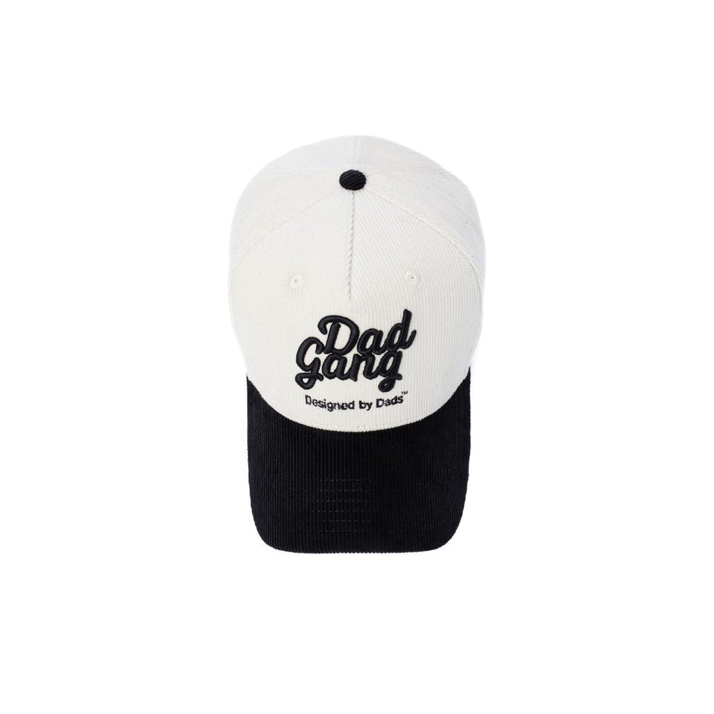 CORDADROY LOGO- Cream/Black