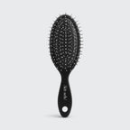 Recycled Plastic Metal Bristle Mini Travel Hair Brush - Black