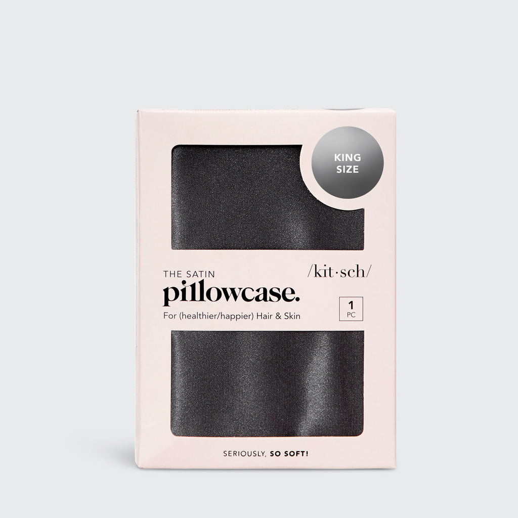 Satin Pillowcase in Charcoal 4 Pack - King Bundle