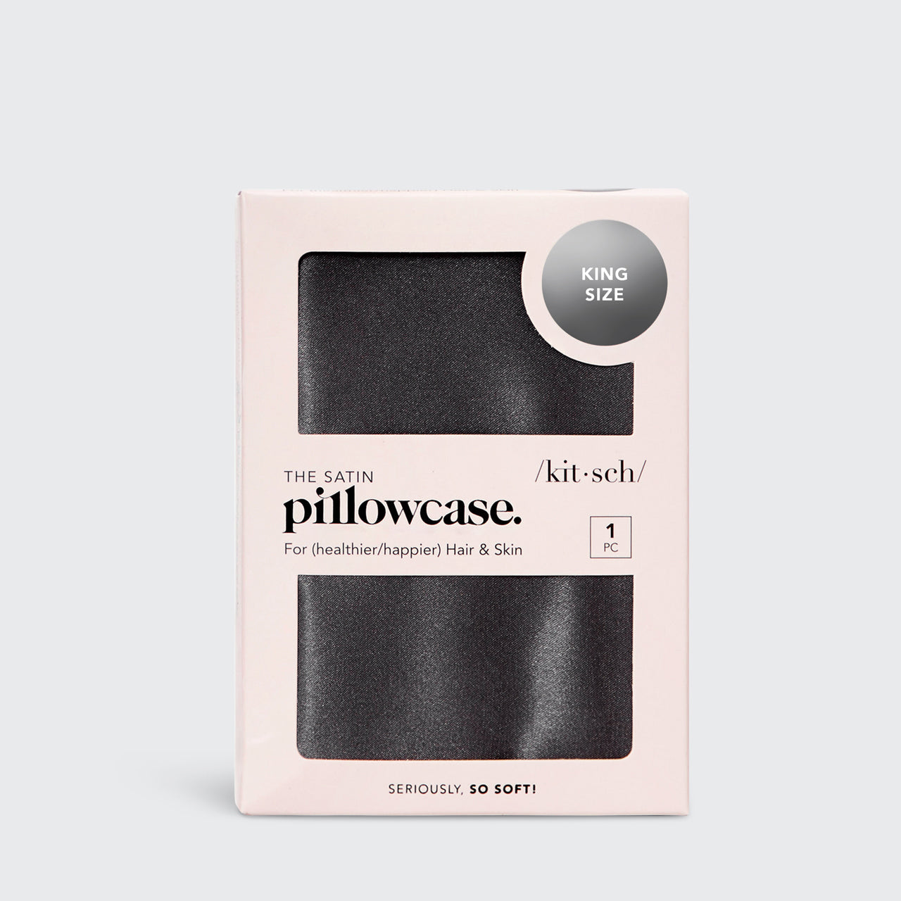Satin Pillowcase in Charcoal 4 Pack - King Bundle