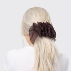 Recycled Chiffon Polka Dot Bow Barrette