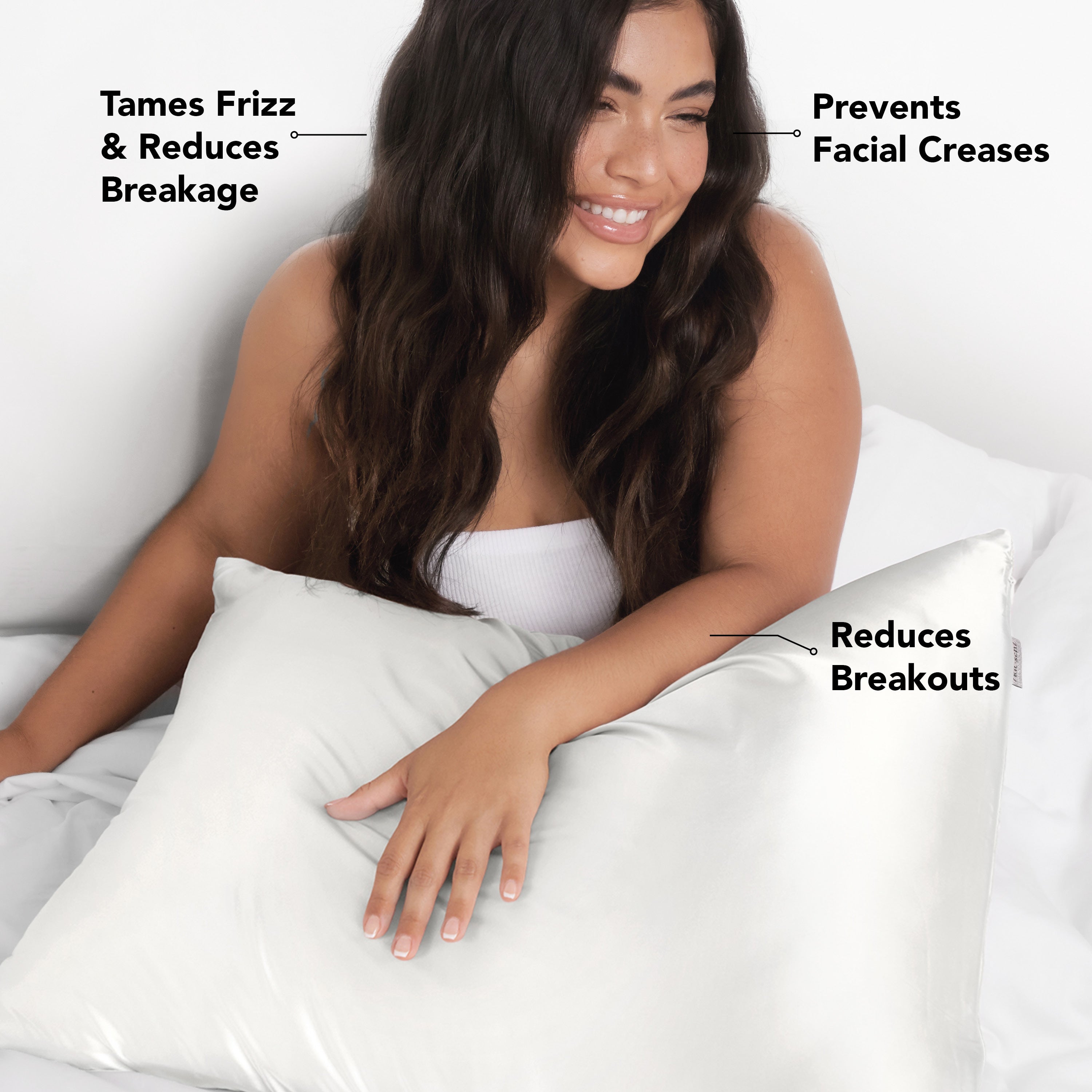 Satin Pillowcase in Ivory 4 Pack - King Bundle