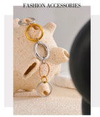 Yhpup Stainless Steel 3 Colors 5 Links Stacked Rings PVD Real Gold Plated Jewelry for Women