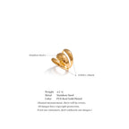 Yhpup Arrivals Glossy Stainless Steel Layered Hollow Open Ring for Women Distinctive Geometric Attractive Jewelry