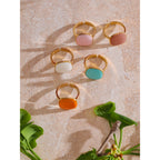 Yhpup Arrivals Candy Sweet Square Adjustable Ring 18K Golden PVD Plated Stainless Steel Summer Popular Charm Jewelry Gift