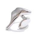 Yhpup New Casting PVD Plated Stainless Steel Metal Geometric Adjustable Creative Ring Women Daily Fashion Jewelry Accessories