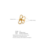 Yhpup Trendy Stainless Steel Metal Flower Adjustable Fashion Finger Ring Rust Proof Attractive Daily Jewelry Accessories Gift