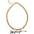 Yhpup Waterproof Stainless Steel Beads Chain Necklace Tight On The Neck Minimalist Metal Texture Trendy Jewelry for Women Gift