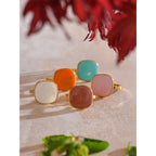 Yhpup Arrivals Candy Sweet Square Adjustable Ring 18K Golden PVD Plated Stainless Steel Summer Popular Charm Jewelry Gift