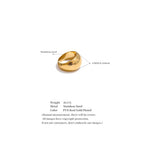 Yhpup 6789# High Quality Textured Minimalist Stainless Steel Glossy Smooth Metal Chunky Ring 18K PVD Plated Classic Jewelry Gift
