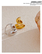 Yhpup Fashion Stainless Steel Metal Casting Minimalist Ring Water Resistant Stylish Chic Finger Jewelry Bijoux Femme Gift