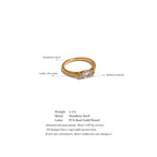 Yhpup 6789# Wholesale Stainless Steel Shiny Cubic Zirconia Casting Ring for Women 18K PVD Plated Hypoallergenic Jewelry Gift