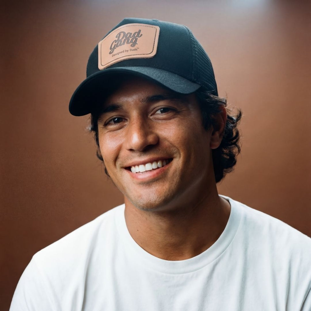 Leather Patch Trucker - Black/Brown