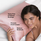 Satin Pillowcase in Blush 4 Pack Bundle