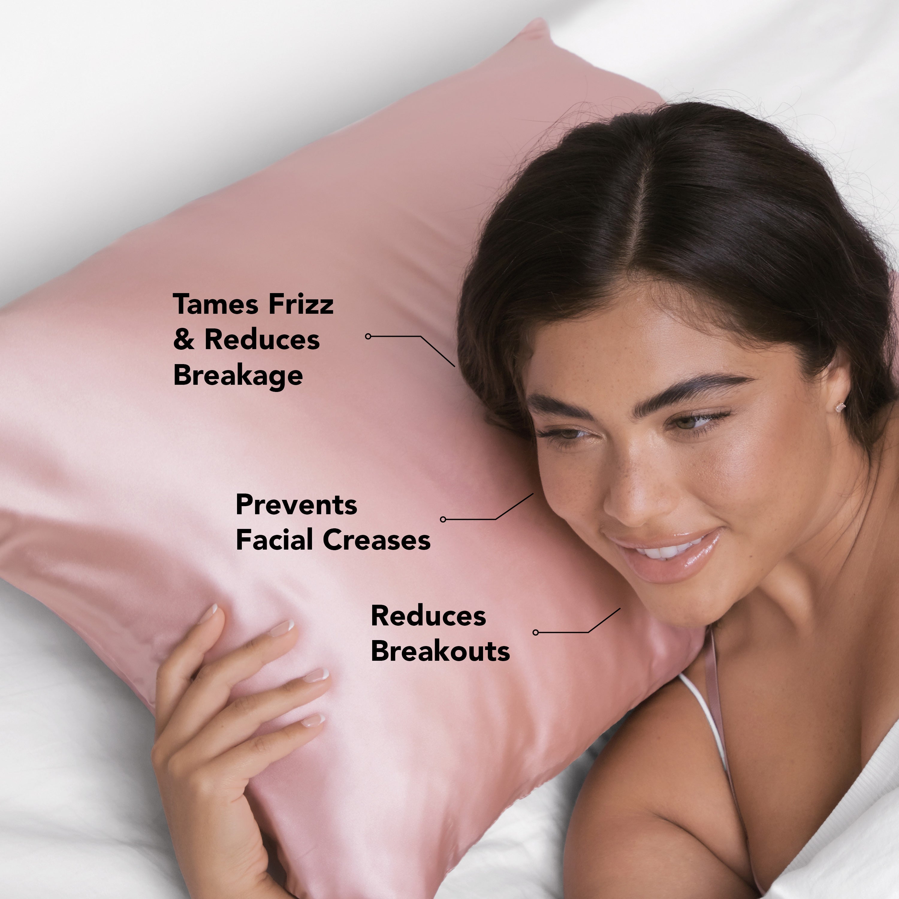 Satin Pillowcase in Blush 2 Pack Bundle