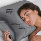 Satin Pillowcase in Charcoal 4 Pack Bundle
