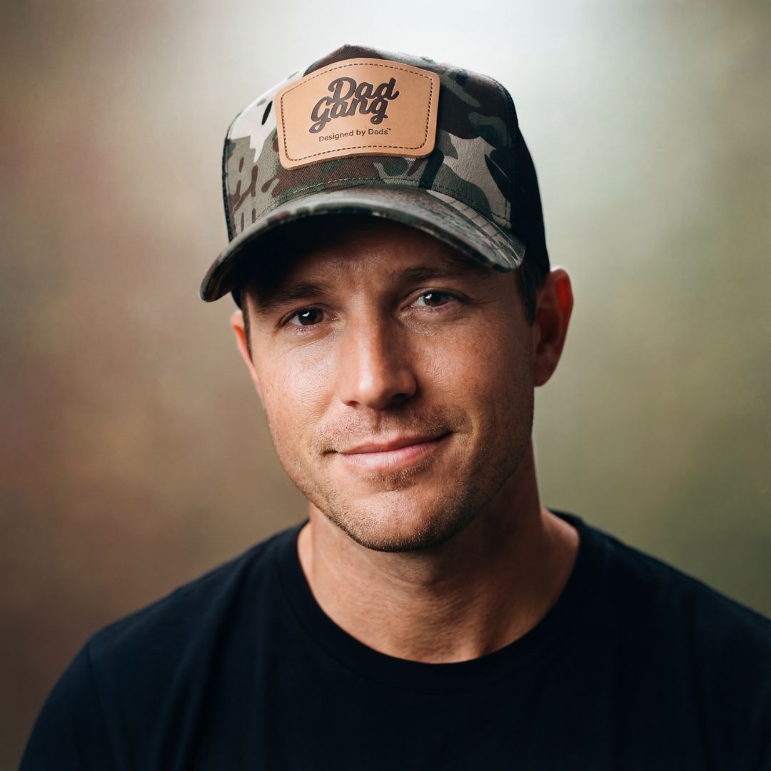 Leather Patch trucker - Black/Camo