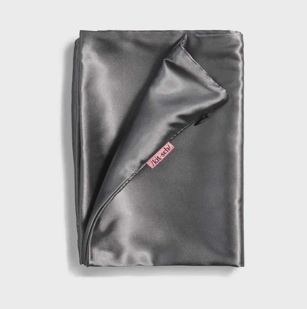 Satin Pillowcase in Charcoal 4 Pack Bundle