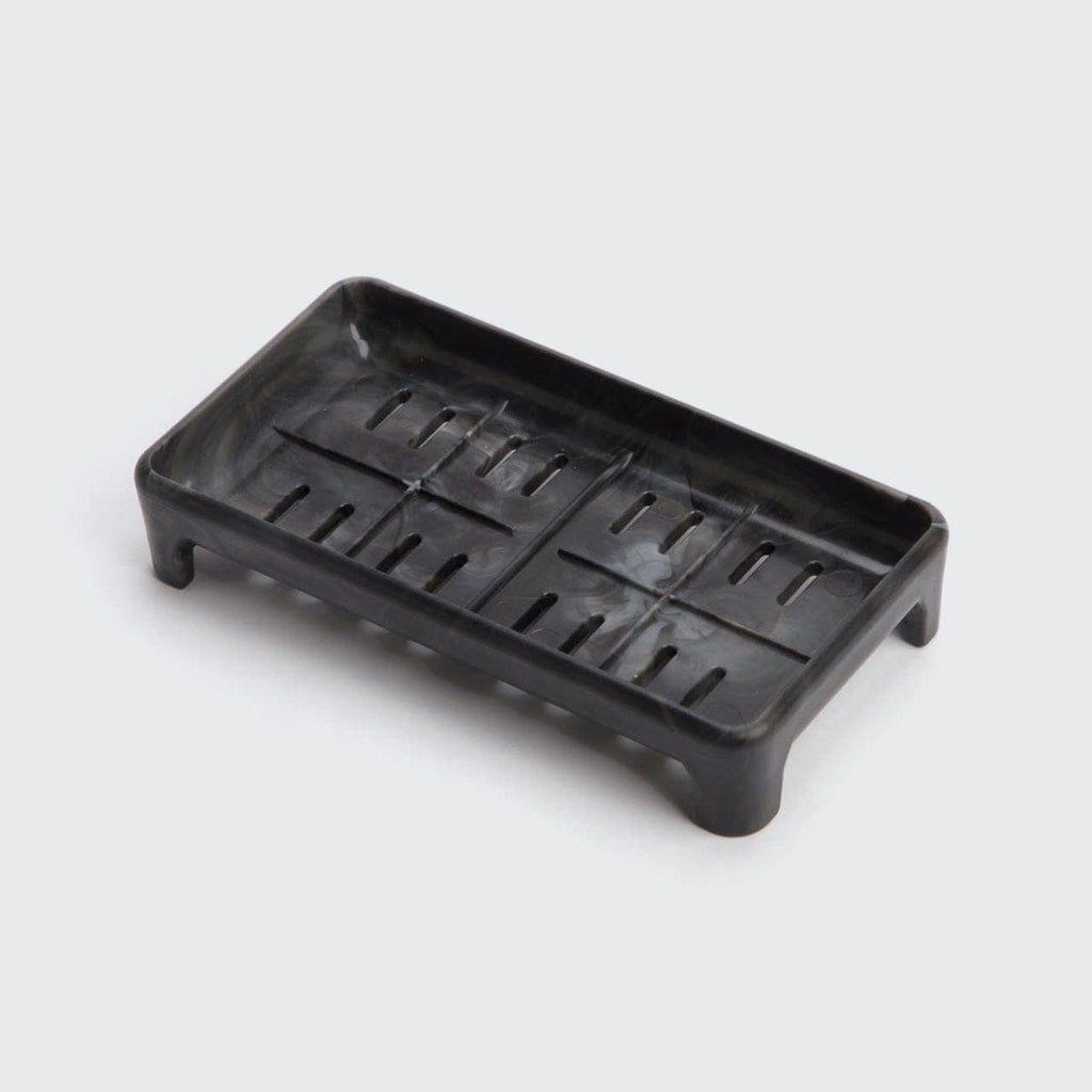 Black Self Draining Soap Dish